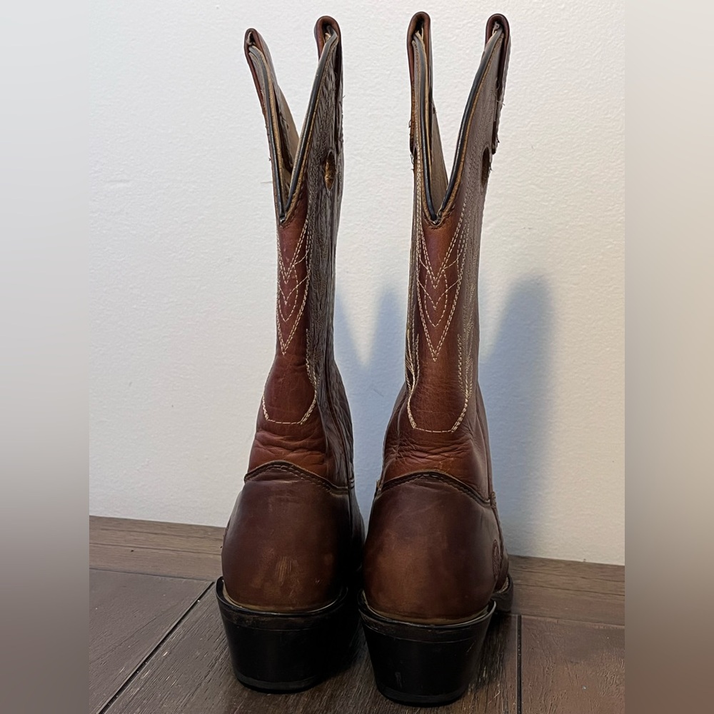 Double H Brown Leather Western Cowgirl Boots Womens size 6.5 - Picture 8 of 12